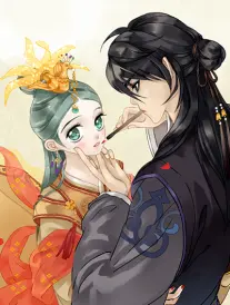 灯箱记事漫画封面，黑白线稿叠在紫色霓虹底色上